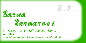 barna marmarosi business card